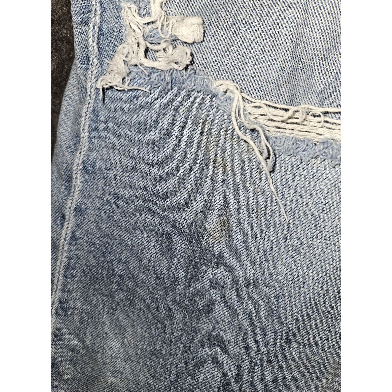 Vintage VINTAGE American Eagle Jeans Womens 12 Blue Distressed Low Rise Saggy Baggy Denim Pants Size 34" / US 12 / IT 48 - 7 Thumbnail