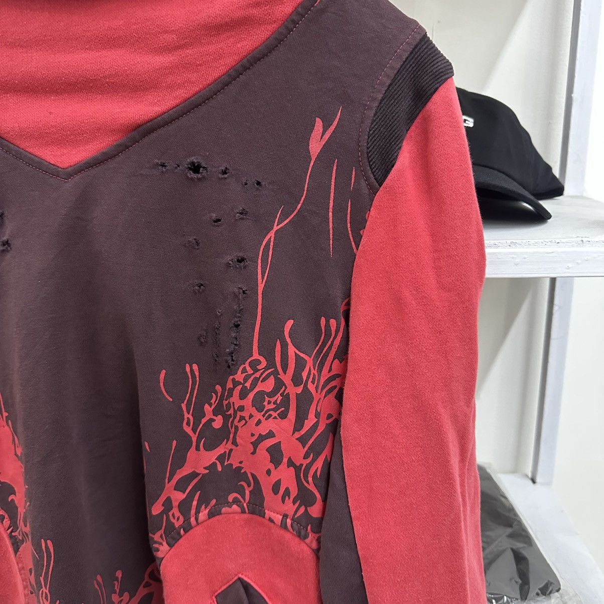 If Six Was Nine GRUNGE EMO HOODIE DISTRESSED JAPANESE BRAND Size US L / EU 52-54 / 3 - 6 Thumbnail