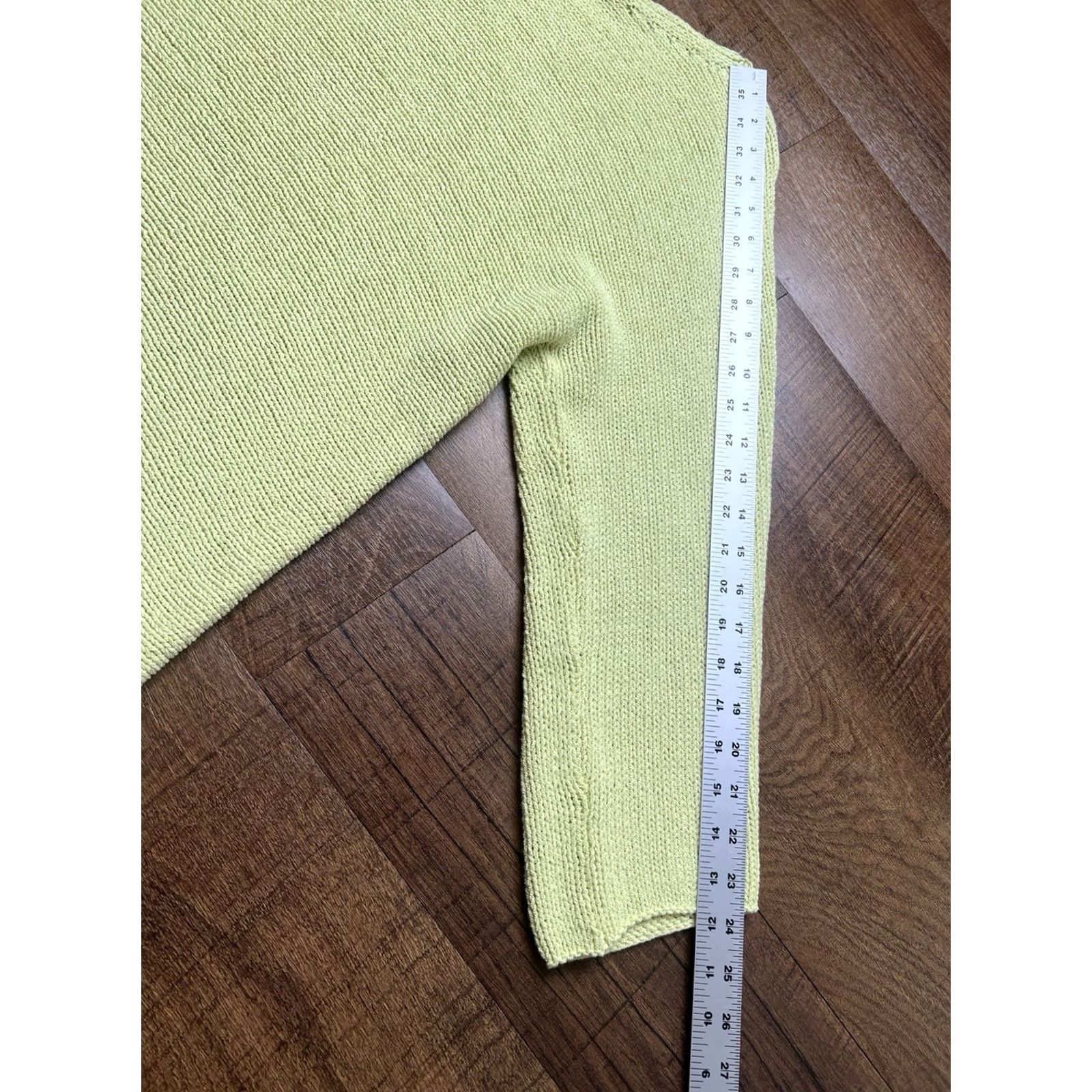 Eileen Fisher Eileen Fisher Womens XS Chartreuse Knit Box Top Cozy Organic Cotton Sweater Size XS / US 0-2 / IT 36-38 - 7 Thumbnail