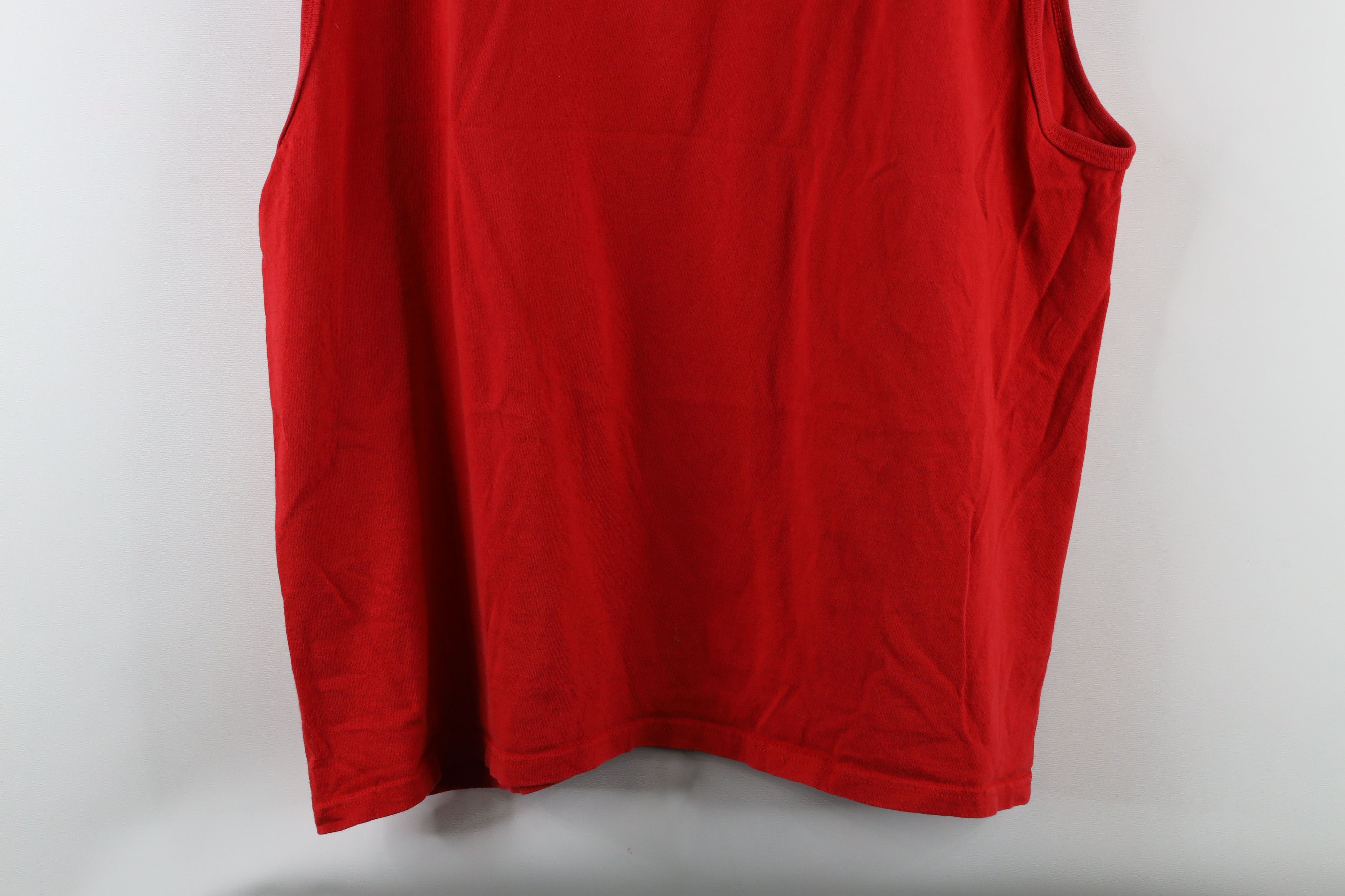 Vintage Vintage 90s Streetwear Sleeveless Muscle T-Shirt Red Cotton Size US XXL / EU 58 / 5 - 8 Thumbnail