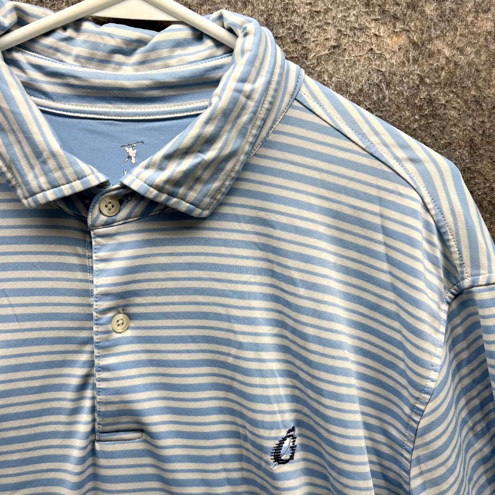 Vintage Fairway & Greene Polo Shirt Mens XL Blue Stripes USA Golf Golfer Club Course Shirt Size US XL / EU 56 / 4 - 4 Thumbnail