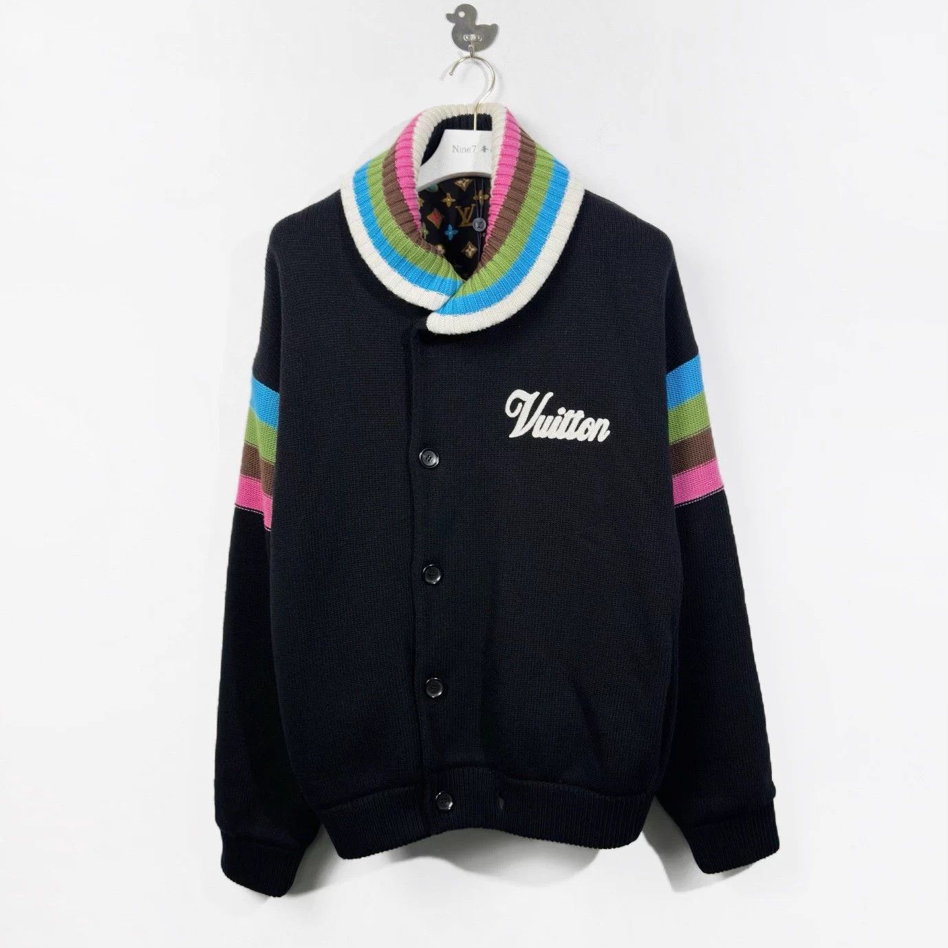 Louis Vuitton LV Tyler x Emb Logo Knit Wool LS Jacket Black XL Size US XL / EU 56 / 4 - 1 Thumbnail