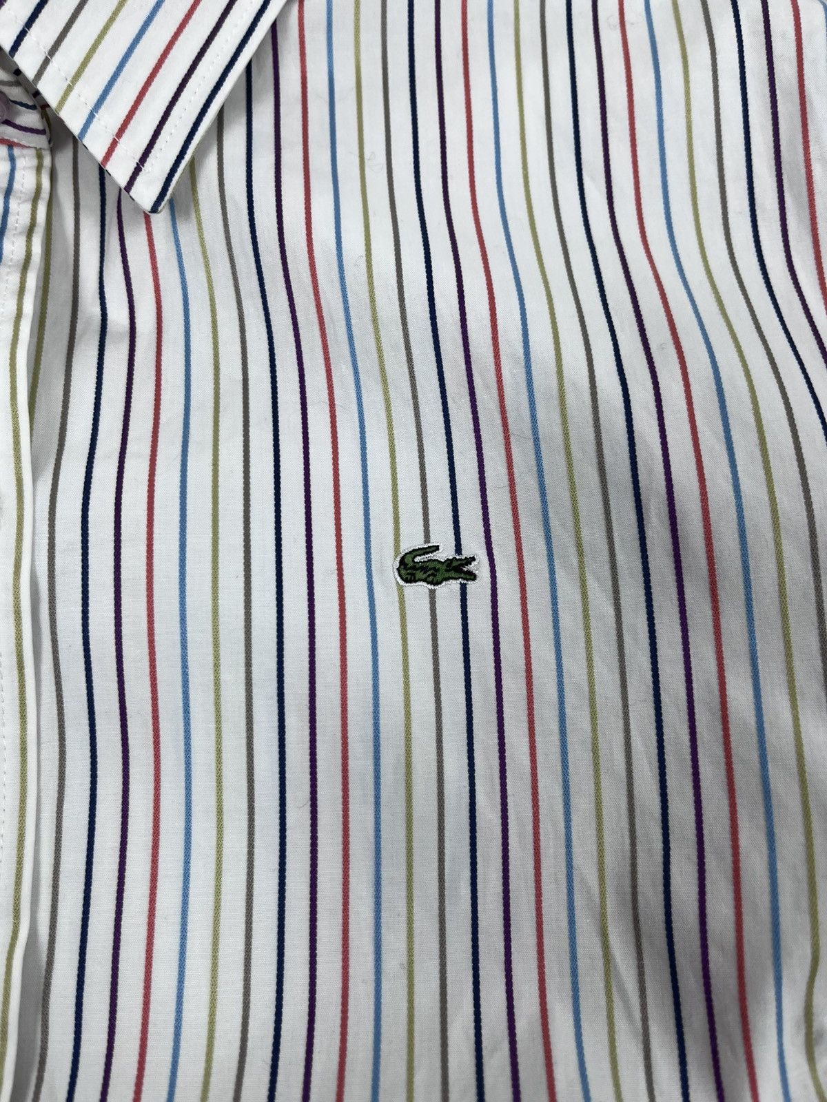 Lacoste Vintage Lacoste Embroidered Stripes Button Ups Shirt 36 Size XS / US 0-2 / IT 36-38 - 2 Thumbnail