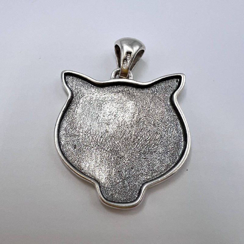 Sterling Silver 925 Sterling Silver Tiger Head Pendant Vintage Jewelry 8.5g Size ONE SIZE - 3 Thumbnail