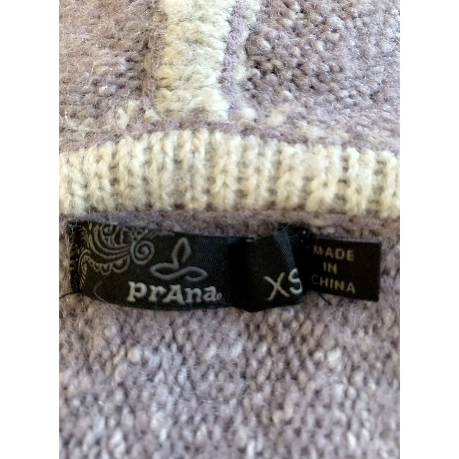 Prana prAna Shine On Sweater Womens XS Purple Hooded Pullover Contrasting Trim Shirt Size S / US 4 / IT 40 - 4 Thumbnail