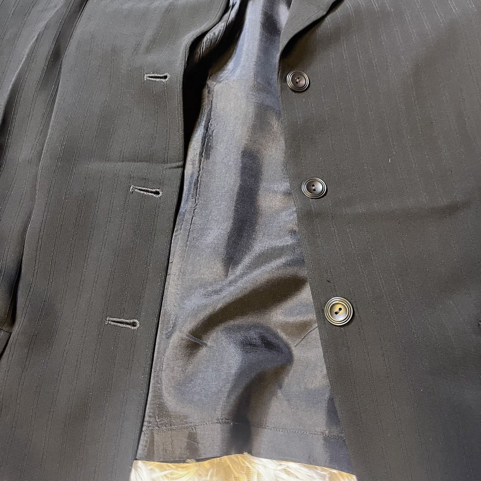 Other TAMOTSU New York VTG Black Striped Blazer Plus Large Size L / US 10 / IT 46 - 3 Thumbnail