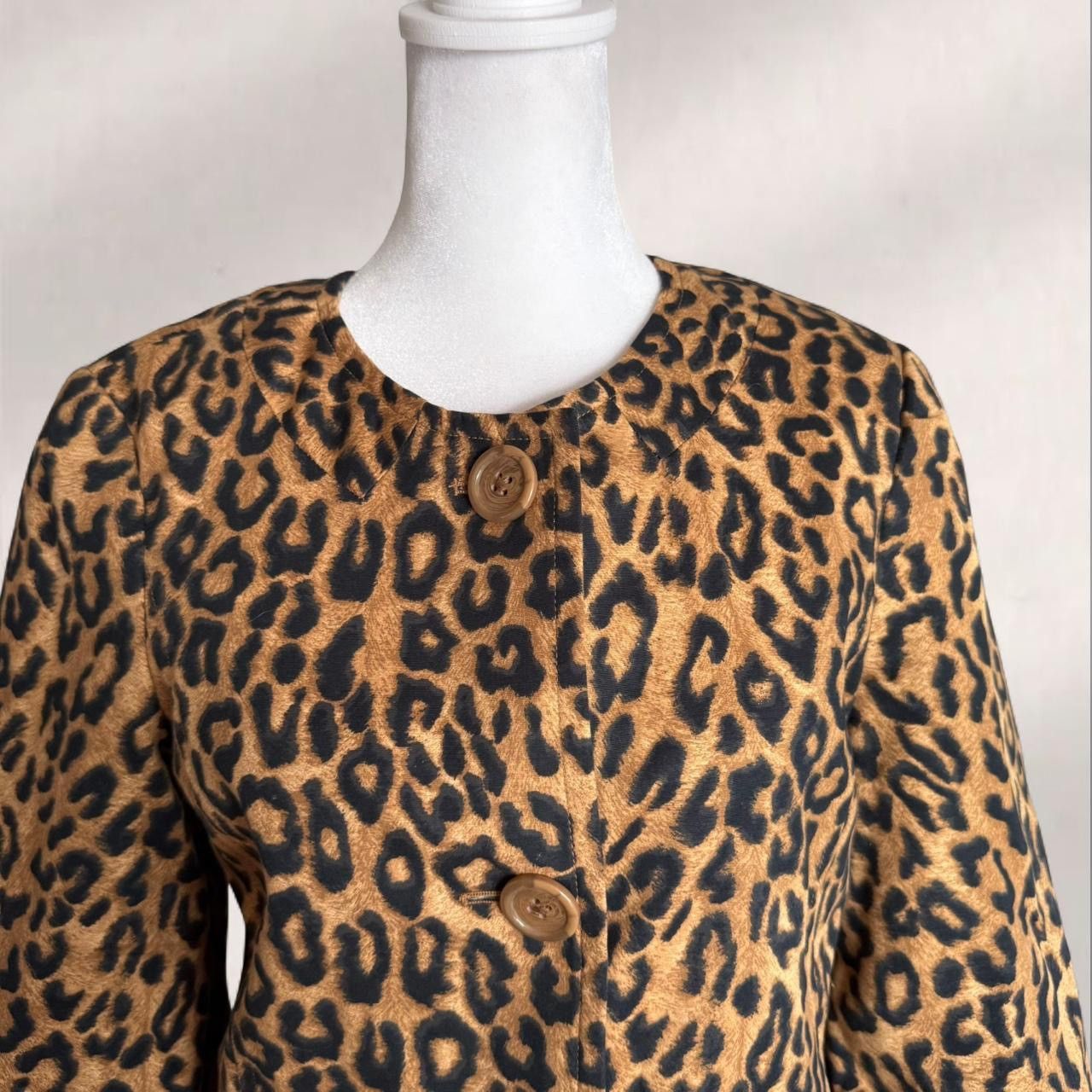 Other Leopard print coat with button front and 3/4 sleeves. Size S / US 4 / IT 40 - 4 Thumbnail