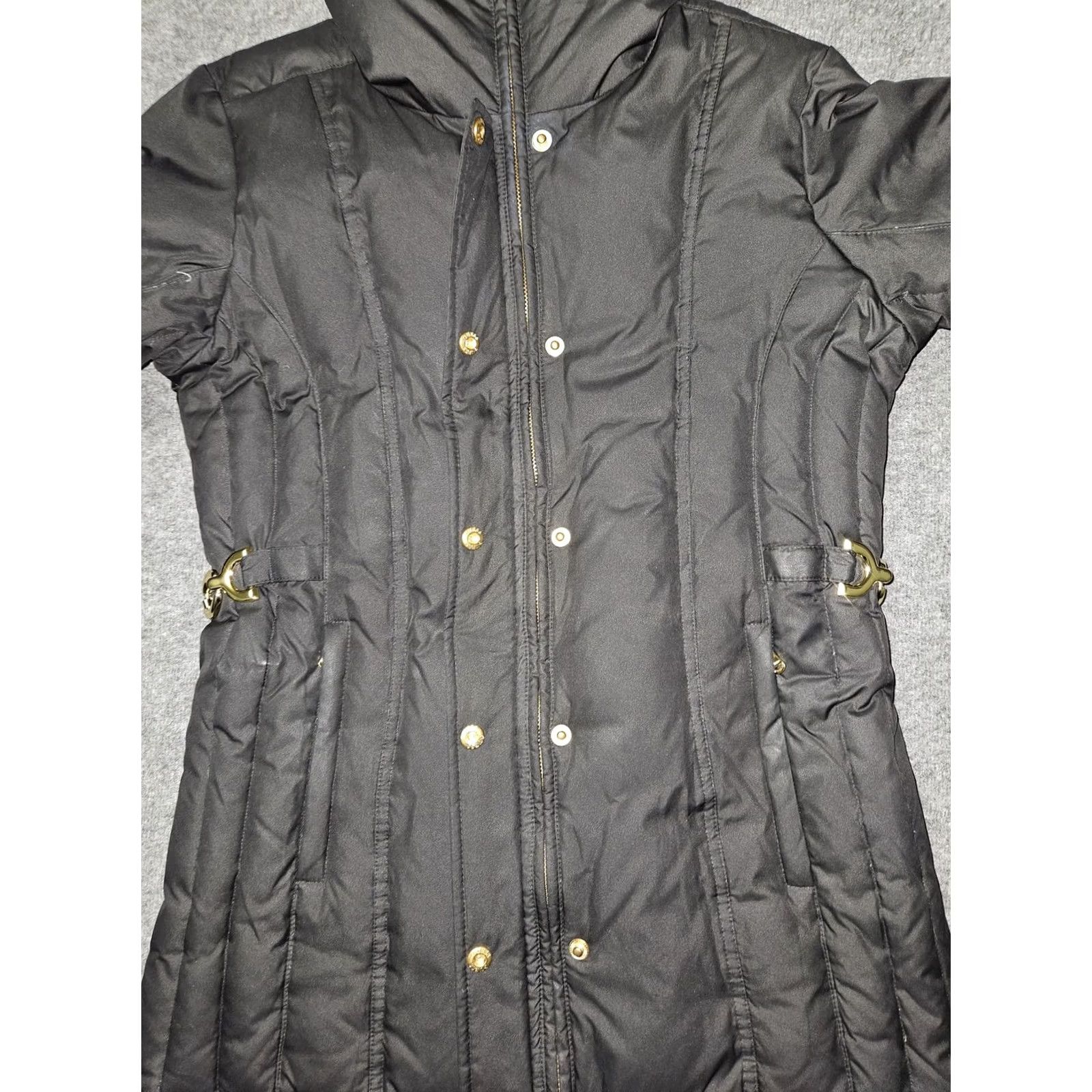 Guess Guess Coat Womens Small Black Down Puffer Gold Hardware Hooded Winter Preppy Urban 90s Mens? Size S / US 4 / IT 40 - 7 Thumbnail