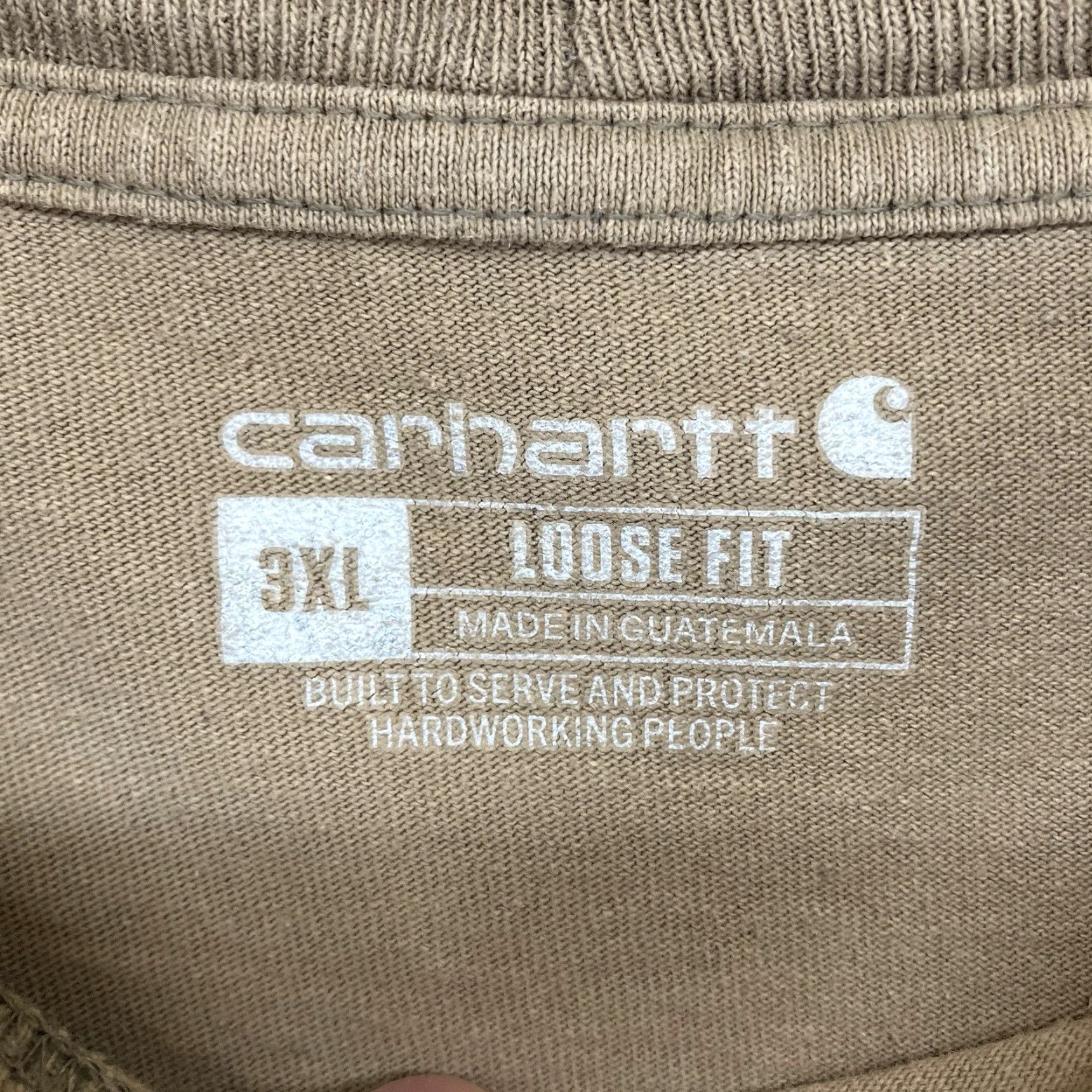 Carhartt Carhartt Mens T-Shirt 3XL Short Sleeve Crew Neck All Cotton Desert Sand Regular Fit Pockets Logo Vintage N/A Size US XXL / EU 58 / 5 - 3 Thumbnail