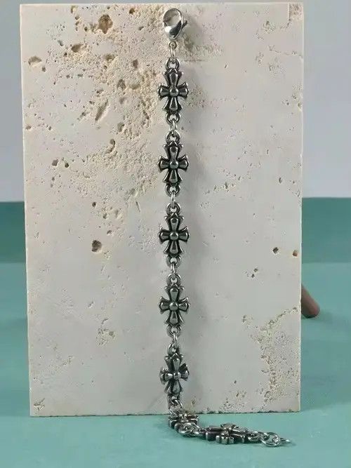 Other Silver Cross Hip Hop Punk Bracelet Size ONE SIZE - 3 Thumbnail