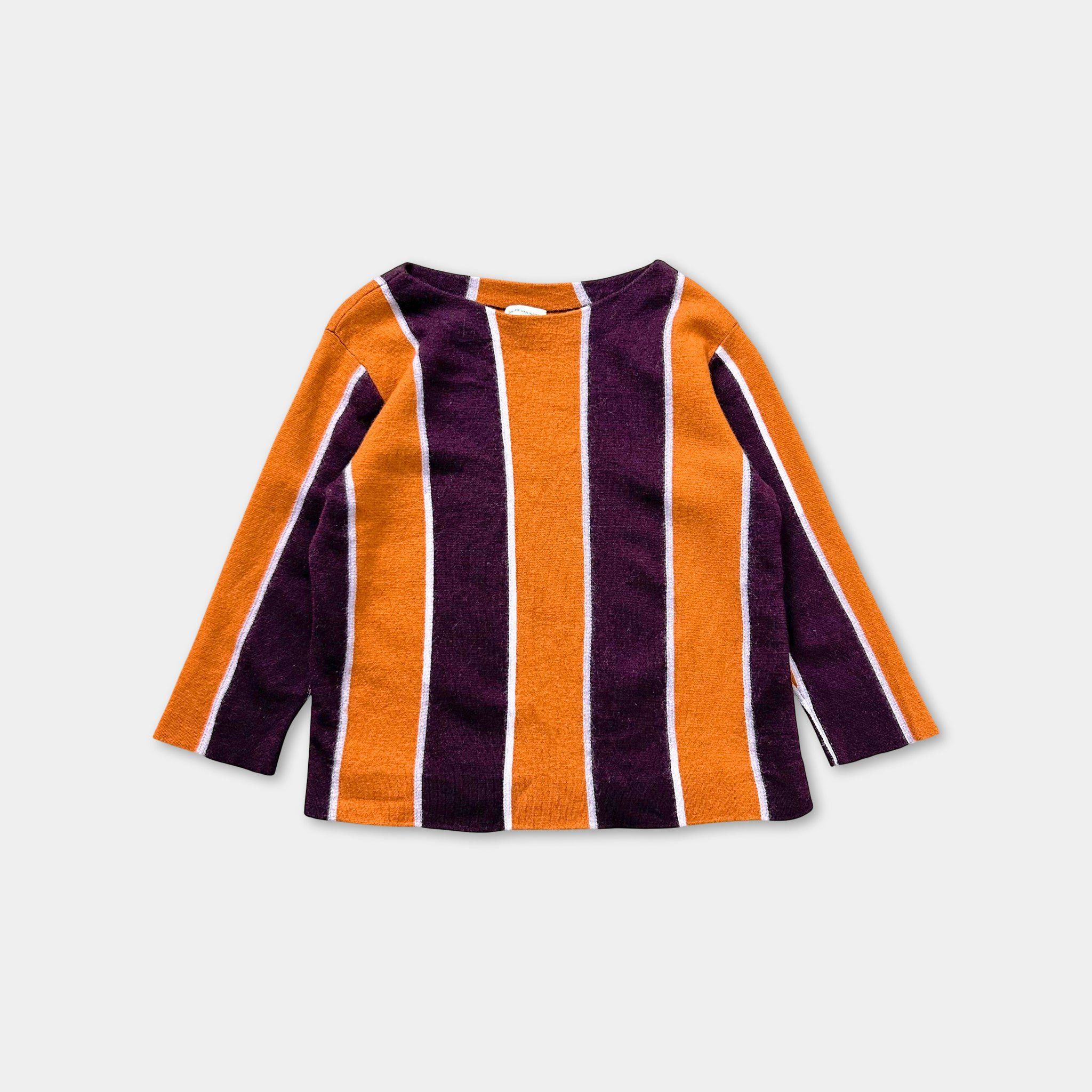 Dries Van Noten Dries Van Noten Purple and Orange Striped Sweater Size S / US 4 / IT 40 - 1 Thumbnail