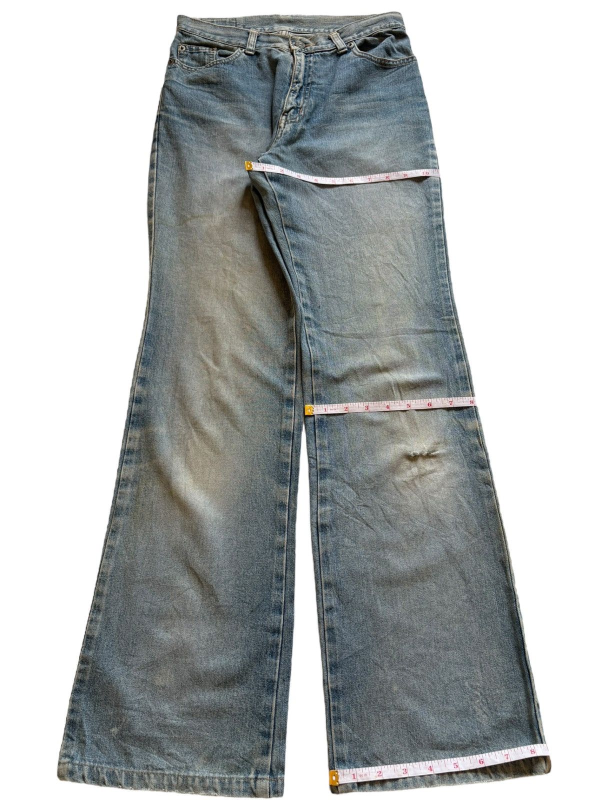 Japanese Brand × Jean Vintage Japanese Brand Mud Wash Bootcut Flare Jeans Size 28" / US 6 / IT 42 - 14 Thumbnail