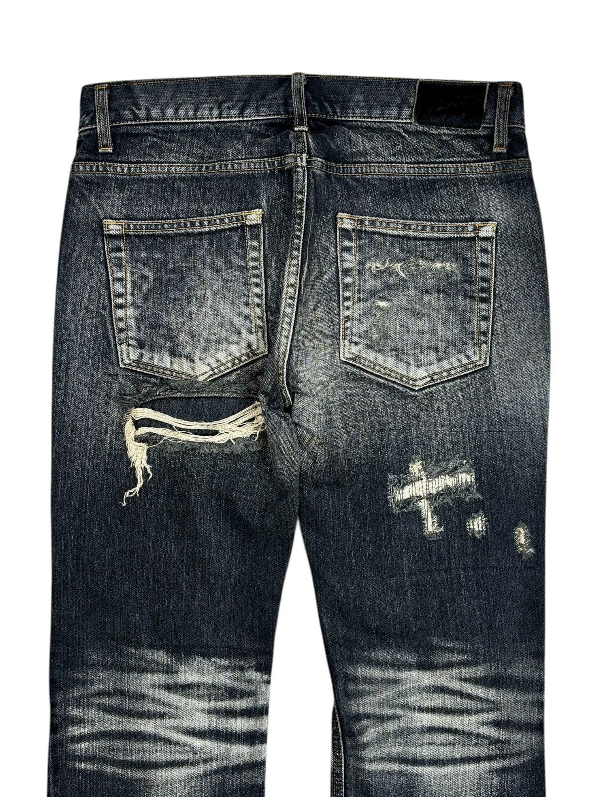 JACKROSE Archive Jackrose - Crash Denim Pants Size US 29 - 4 Thumbnail