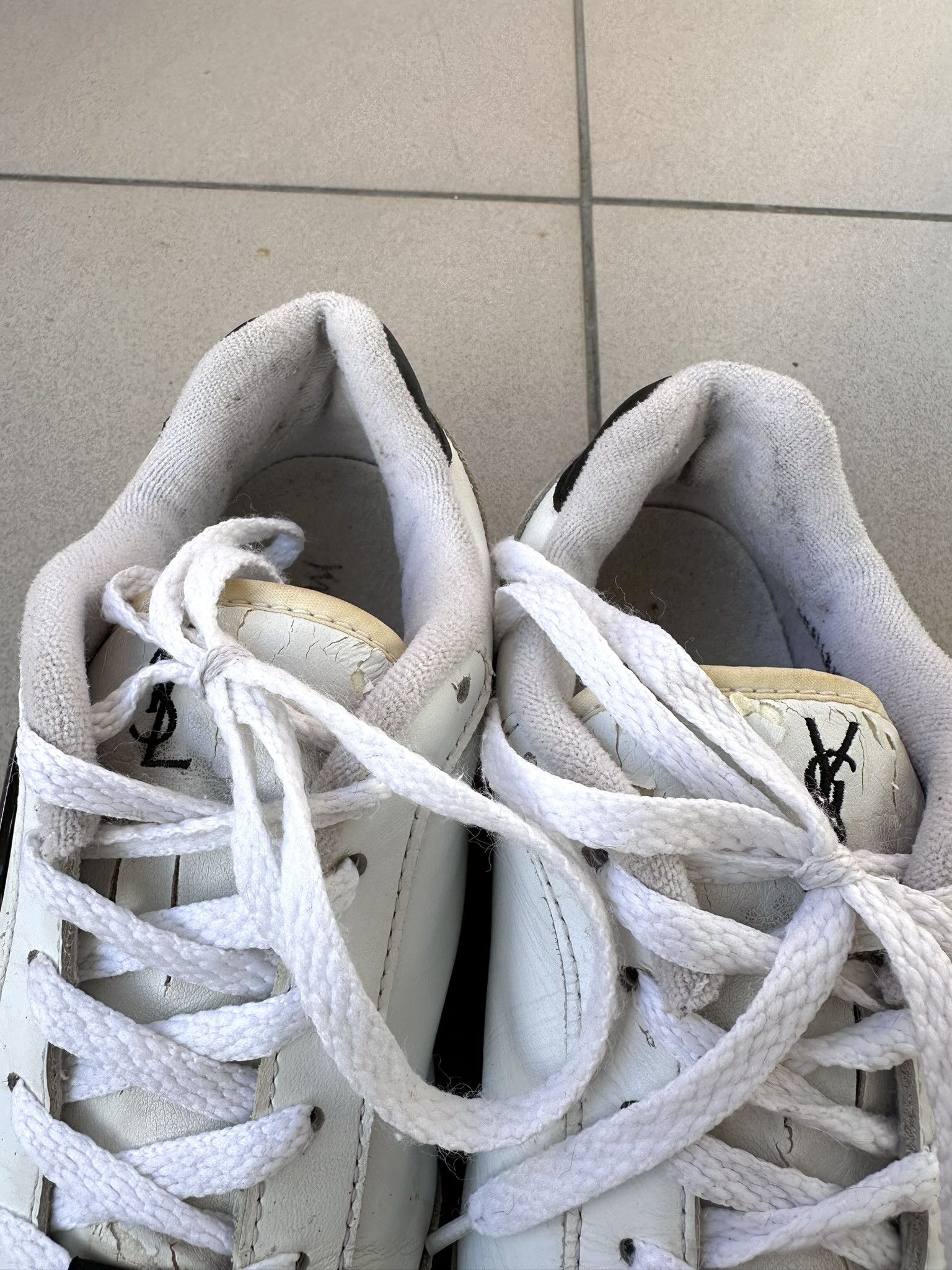 Vintage Vintage Yves Saint Laurent leather trainers sneakers Size US 8 / IT 38 - 4 Thumbnail