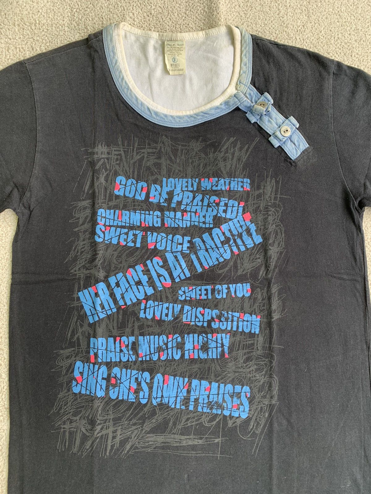 If Six Was Nine × Japanese Brand × Le Grande Bleu (L.G.B.) Poem Tshirt Donsin Japanese brand Size US M / EU 48-50 / 2 - 2 Thumbnail