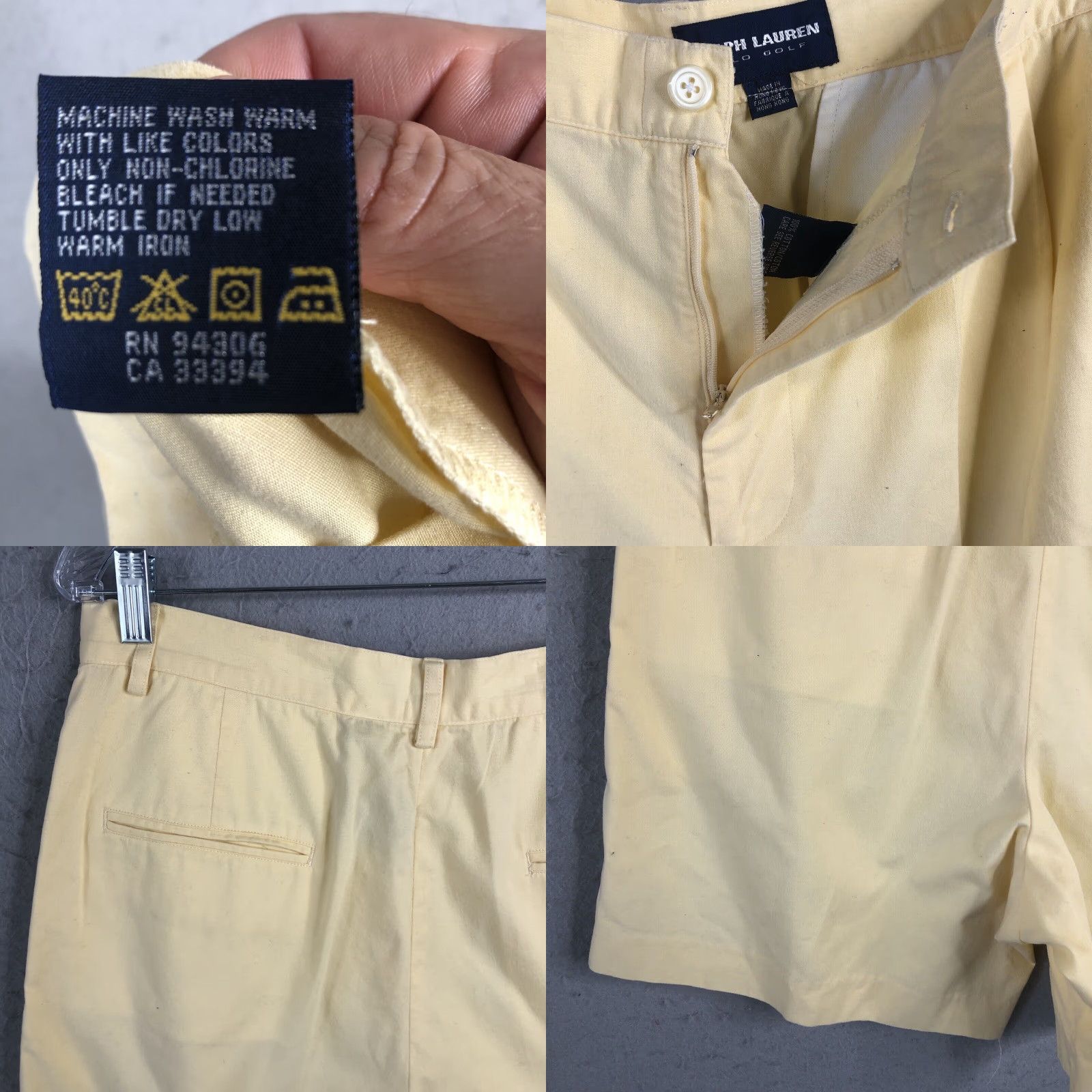 Ralph Lauren Ralph Lauren Golf Shorts Womens 10 Pale Yellow 100% Cotton Chino 5-Pocket Classic Waist 31in Lightweight Breathable Vintage Preppy Casual Size 32" / US 10 / IT 46 - 9 Thumbnail