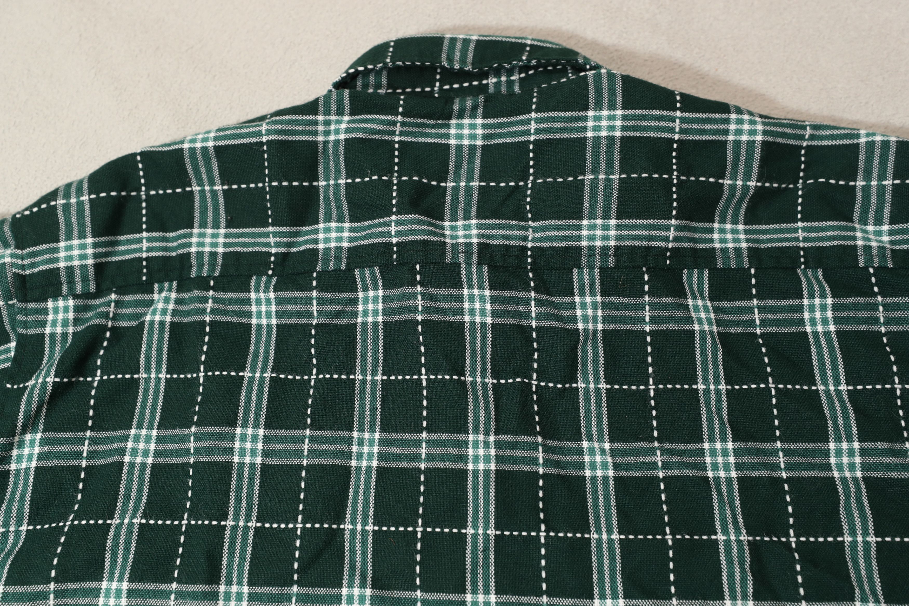 Vintage Wicked Vintage Green Short Sleeve Flannel (L) Size US L / EU 52-54 / 3 - 13 Thumbnail