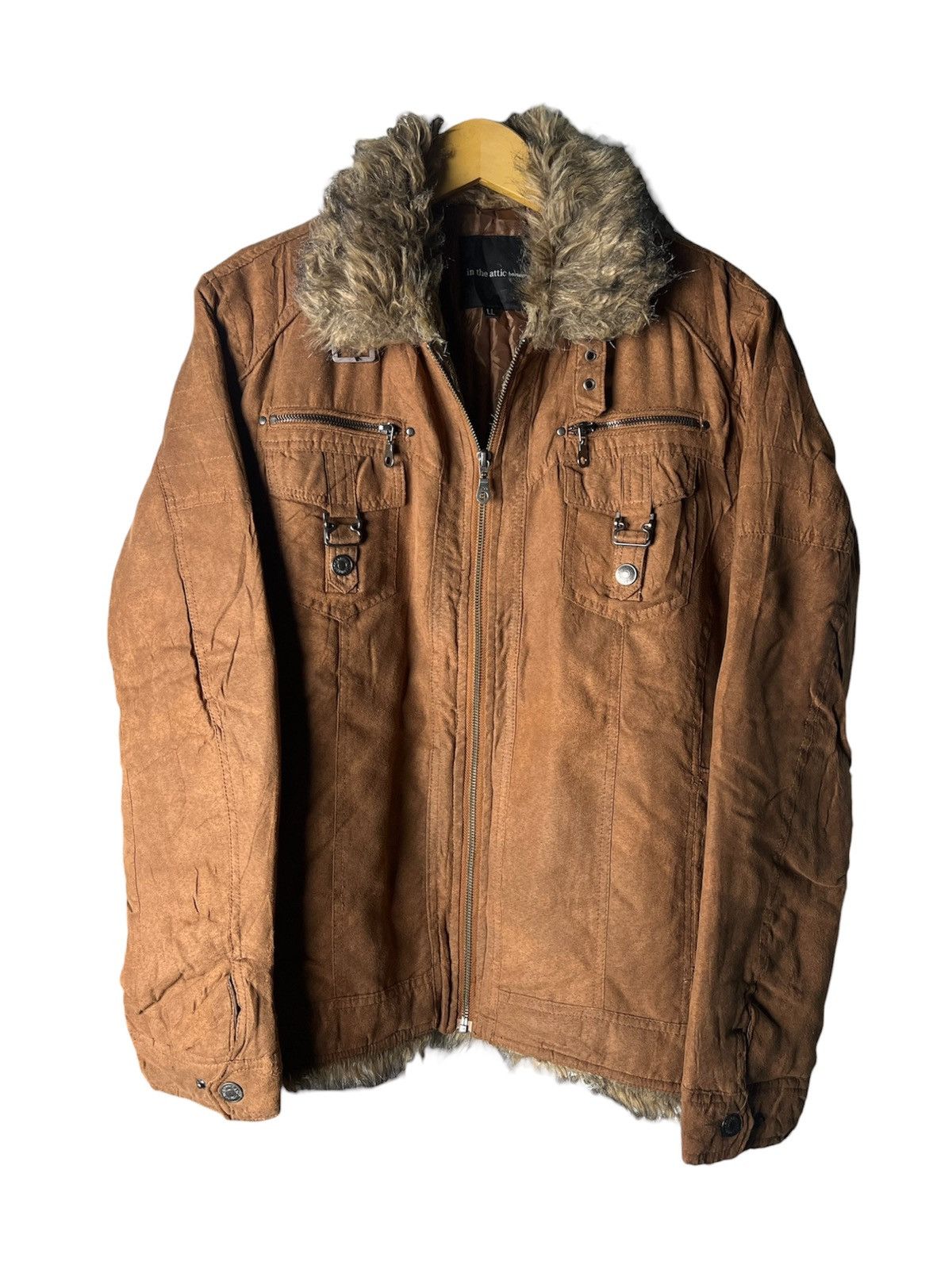 Japanese Brand In The Attic Biker Jacket Fur Collar Iswn Lgb Vkei Style Size US M / EU 48-50 / 2 - 1 Thumbnail