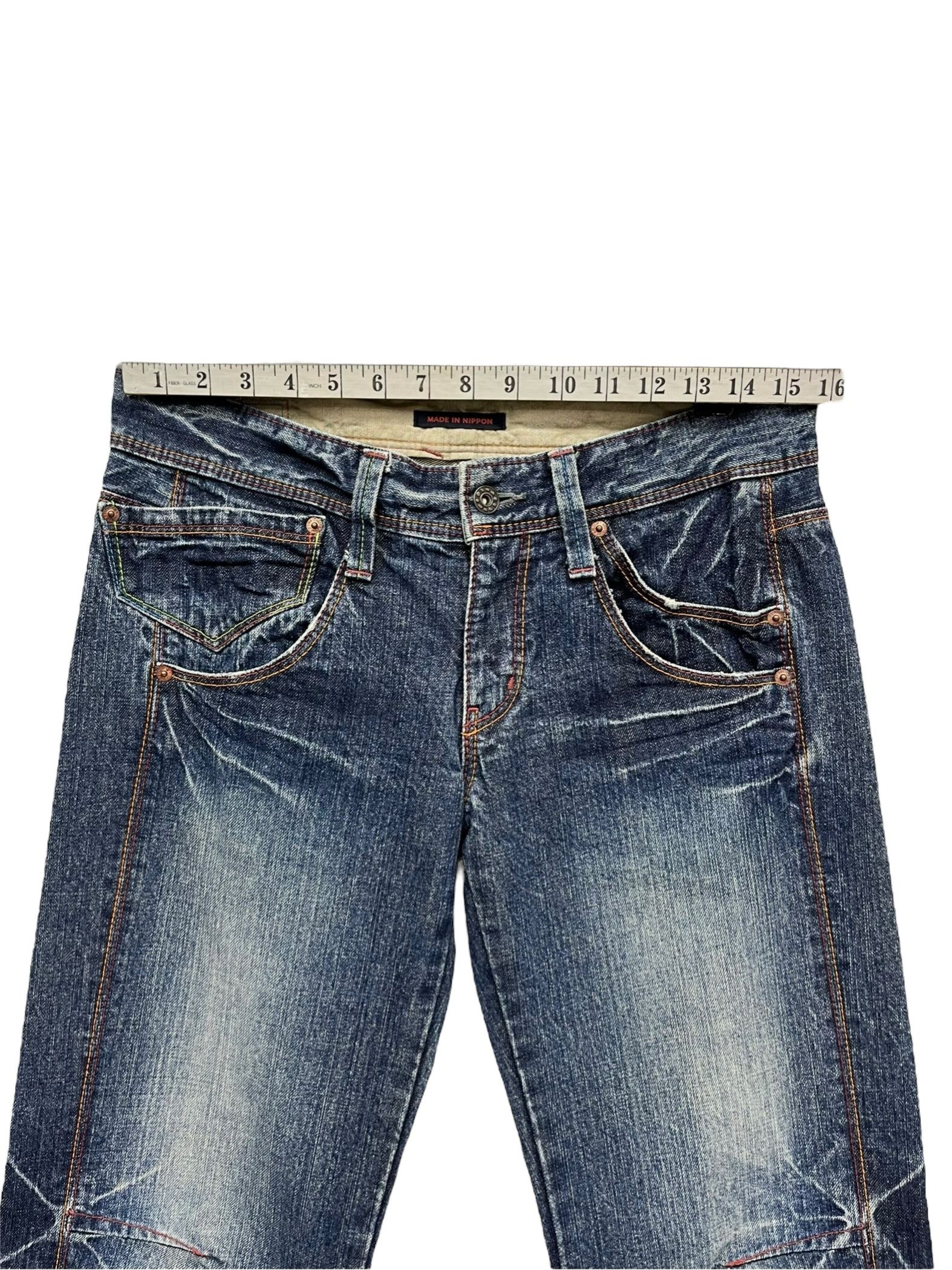 Blue Blue Japan × If Six Was Nine × Le Grande Bleu (L.G.B.) FYE🔥Vintage Clawmark Low Rise Ultra Wide Leg Flare Denim Size 31" - 14 Thumbnail