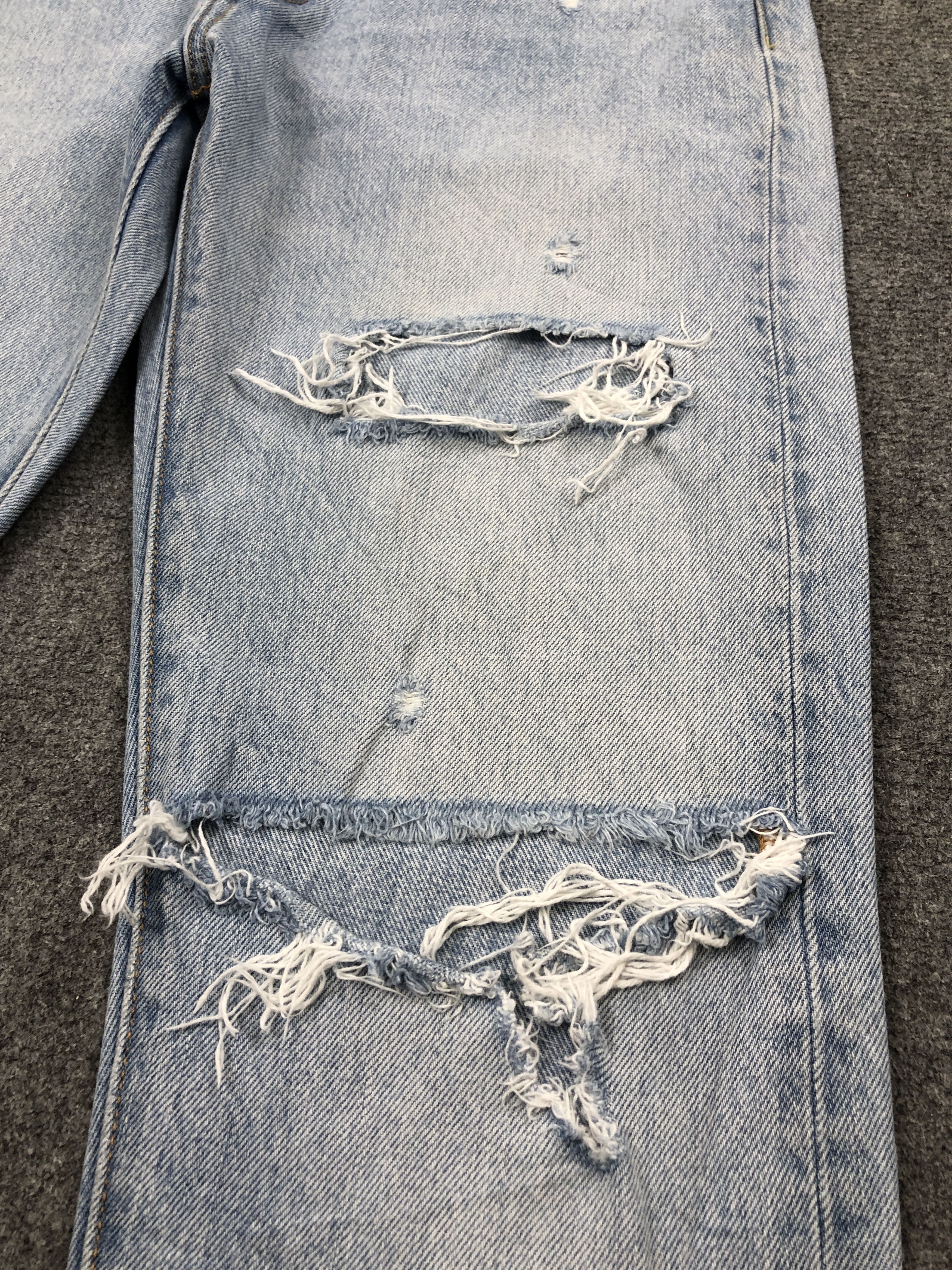 Levi's Vintage Distressed Levis 501 T Light Wash Jeans DP2465 Size US 30 / EU 46 - 10 Thumbnail