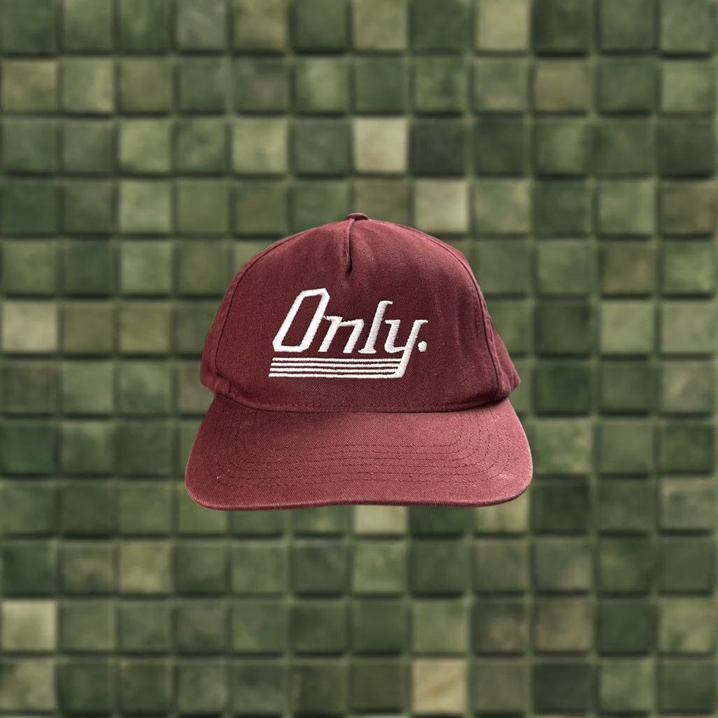 Only NY VINTAGE Only NY Hat Mens One Size Maroon Red Snapback Cap Made USA Skateboarding Streetwear Size ONE SIZE - 1 Thumbnail