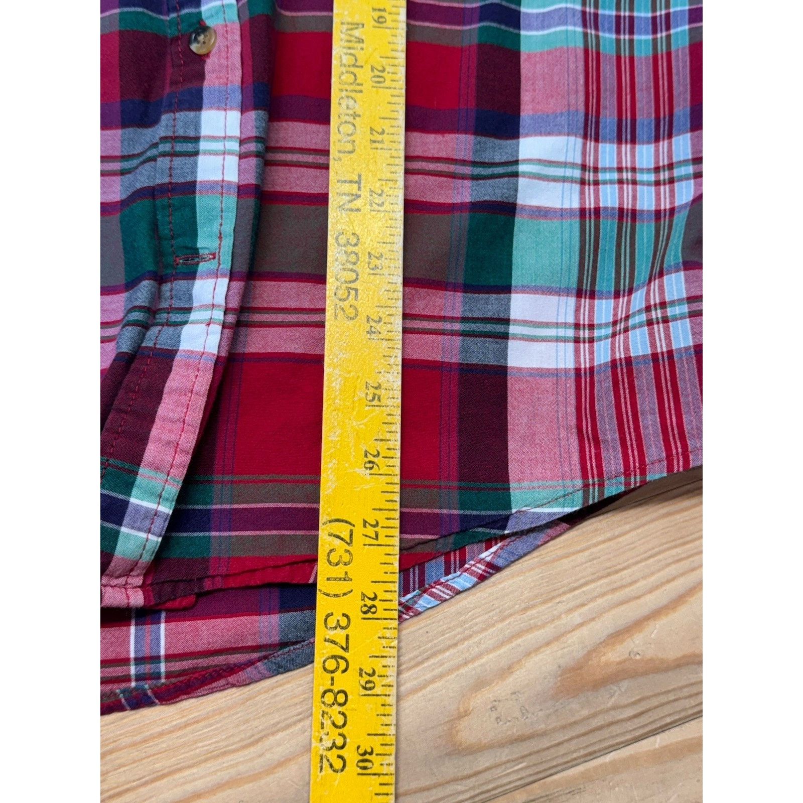 Old Navy Old Navy Plaid Red Green Slim Fit Shirt Men’s Size M Size US M / EU 48-50 / 2 - 5 Thumbnail