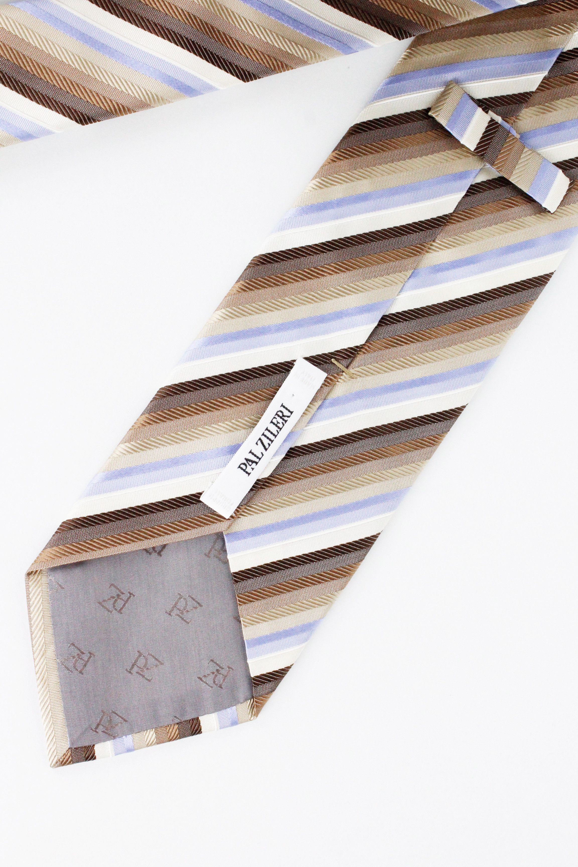 Pal Zileri Pal Zileri Multicolor Abstract Striped Silk NeckTie Tie Size ONE SIZE - 2 Thumbnail
