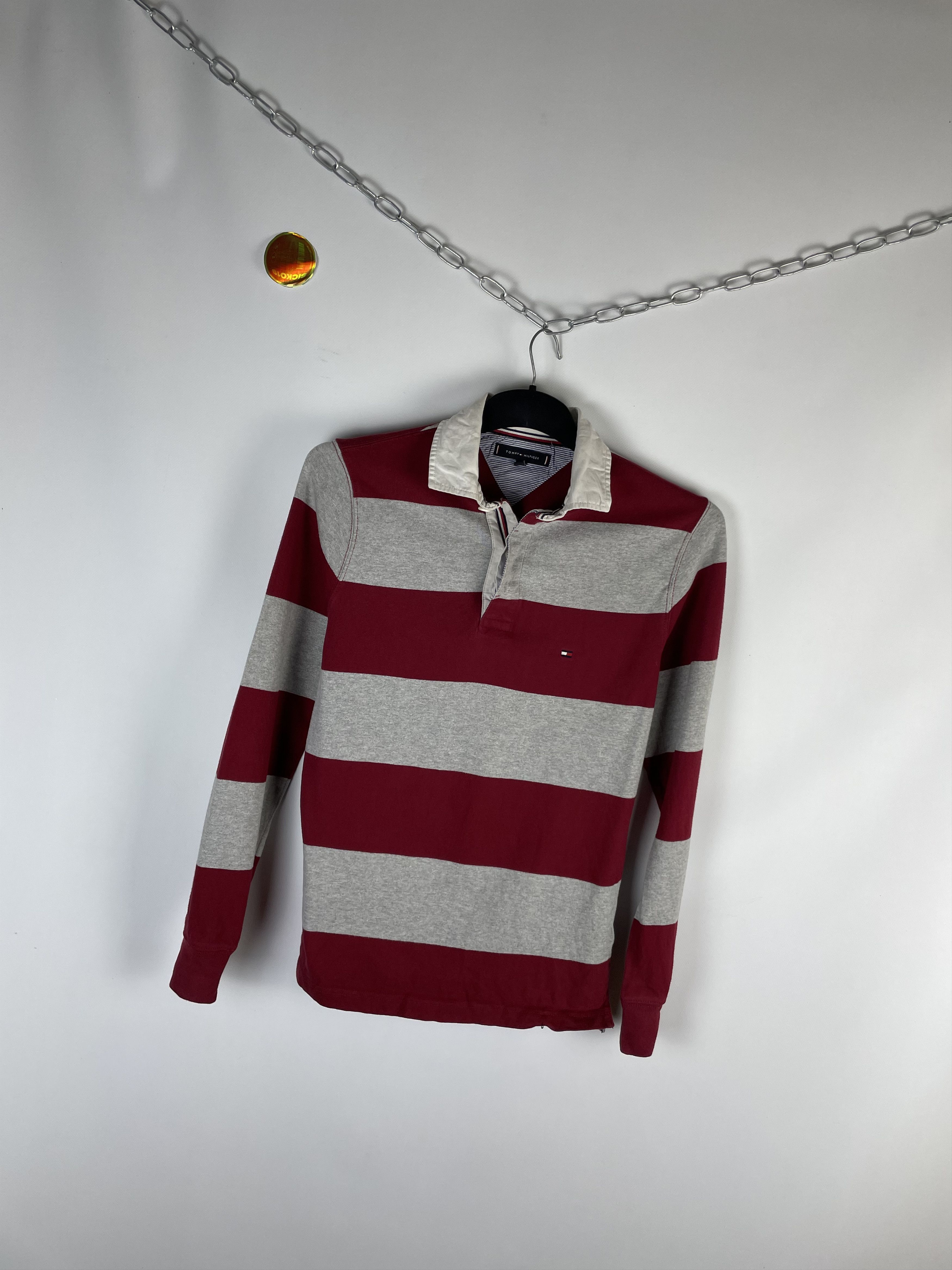 Other Vintage Tommy Hilfiger Rugby Long Sleeve Polo Shirt Size US XS / EU 42 / 0 - 2 Thumbnail