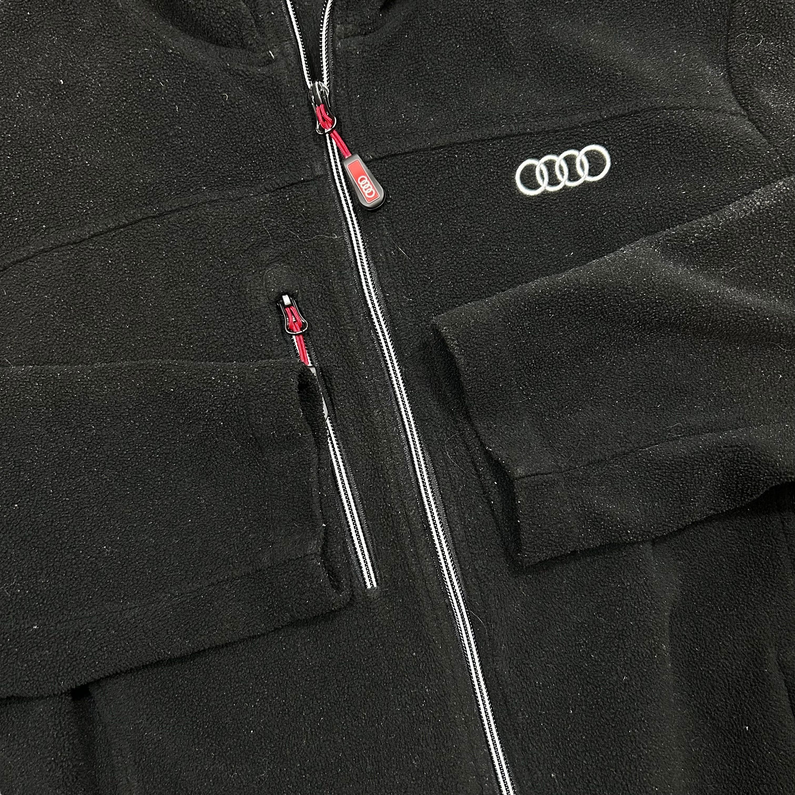 Audi × Vintage Audi Black Full Zip Fleece Jacket Sweatshirt Size Large Size US L / EU 52-54 / 3 - 4 Thumbnail