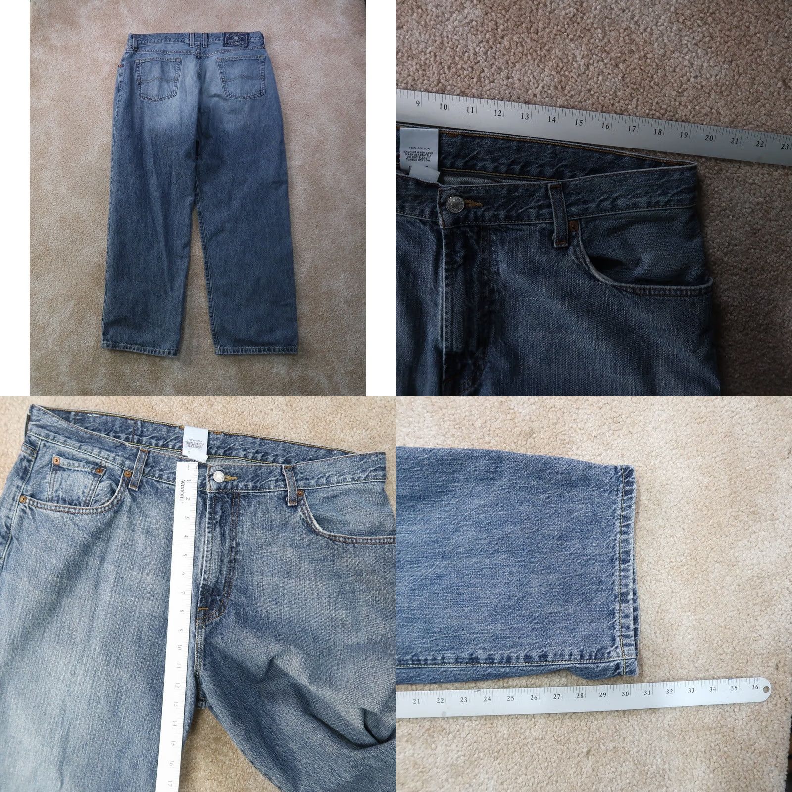 Lucky Brand Lucky Brand Jeans Men 38x30 Denim Blue 5-Pocket Relaxed Loose Fit Vintage 90s Classic Shirt Size US 38 / EU 54 - 8 Thumbnail
