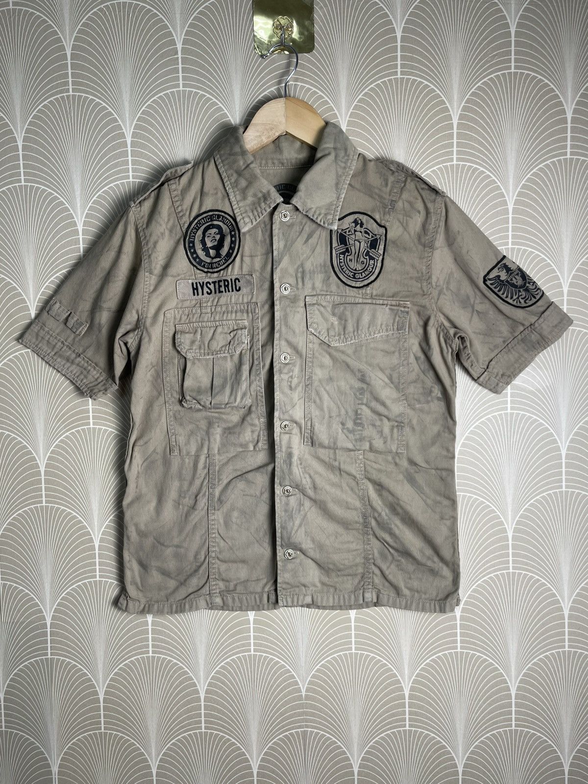 Hysteric Glamour 90s HYSTERIC GLAMOUR MILITARY BUTTON UP SHIRT Size US S / EU 44-46 / 1 - 1 Thumbnail