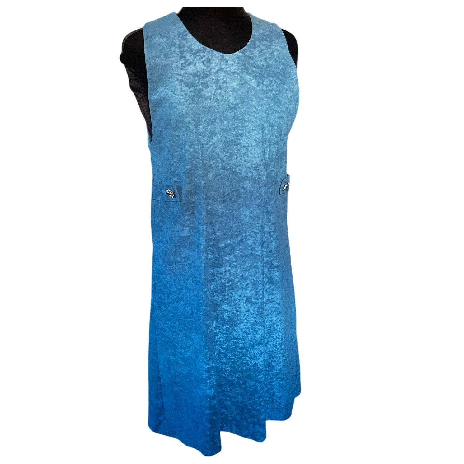 Vintage Vintage 60s Blue Handmade Jumper Pinafore Dress Small Medium Size M / US 6-8 / IT 42-44 - 1 Thumbnail