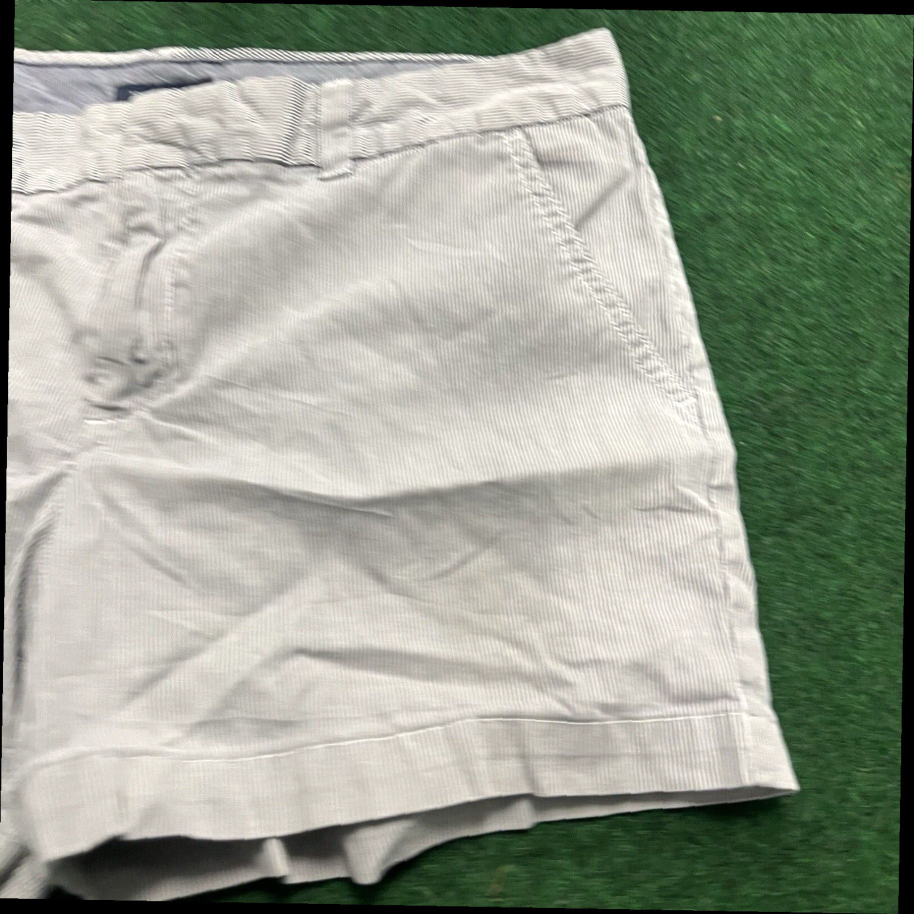 Tommy Hilfiger Tommy Hilfiger Womens Bermuda Shorts Blue White Stripes Sz 12 Cotton Blend Size 34" / US 12 / IT 48 - 3 Thumbnail