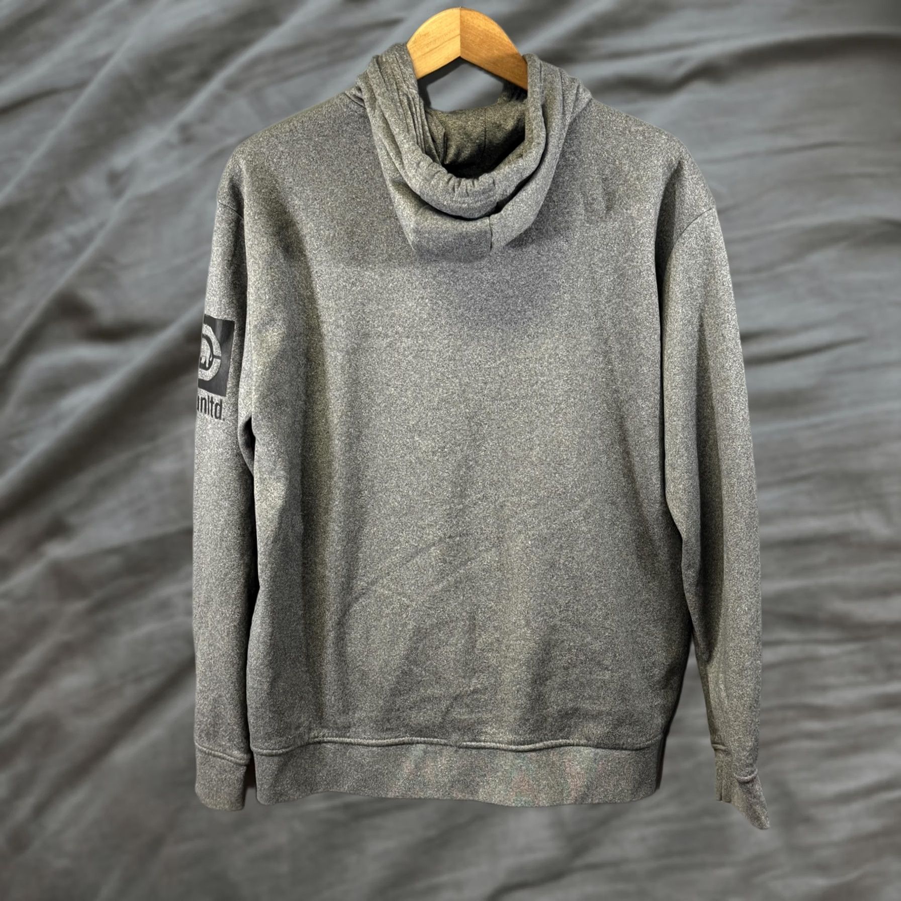 Ecko Unltd. Ecko Unltd Hoodie Mens XL Gray Pullover Sweatshirt Camo Graphic Streetwear Urban Pullover Hooded Pockets Size US XL / EU 56 / 4 - 1 Thumbnail
