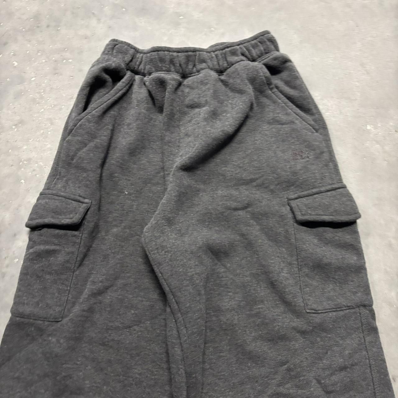 Japanese Brand × Vintage Crazy Vintage Y2K/2000s Grey Skater Cargo Essential Sweatpants! Size US 28 / EU 44 - 4 Thumbnail