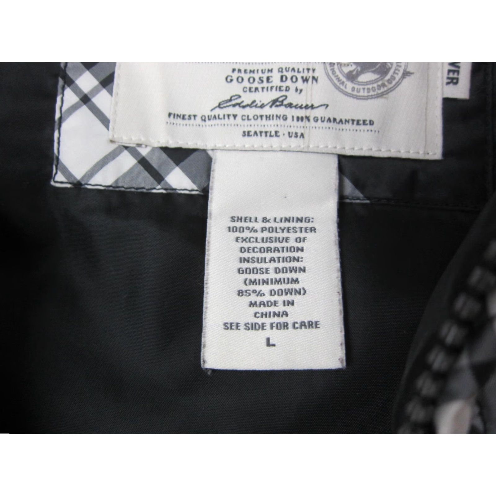 Eddie Bauer VINTAGE Eddie Bauer Puffer Vest Womens L Black Plaid Goose Down 700 Fill Power Size L / US 10 / IT 46 - 5 Thumbnail
