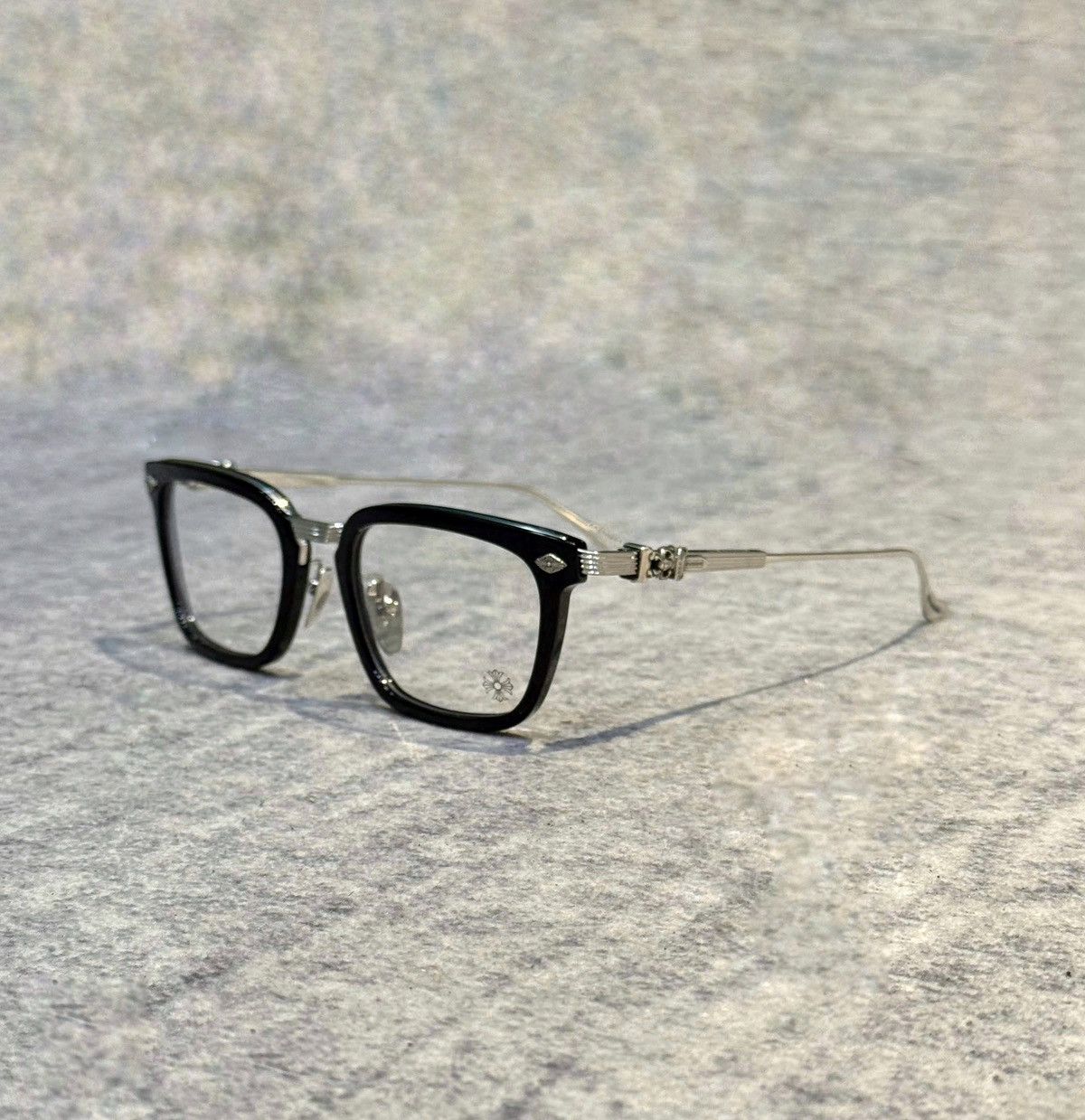 Chrome Hearts CHROME HEARTS OVERPOKED BLACK-PLASTIC/BRUSHED SILVER Size ONE SIZE - 1 Thumbnail