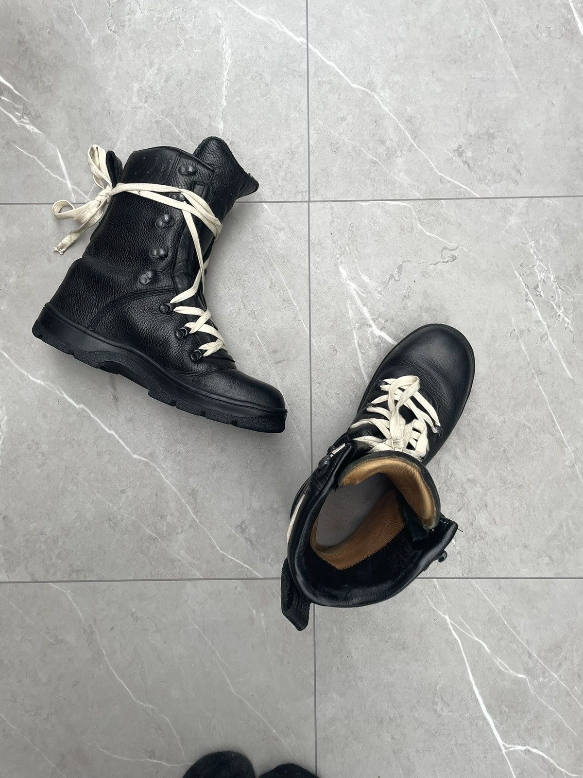 Vintage 1970s Vintage Military Black Leather Combat Boots Size US 10 / EU 43 - 9 Thumbnail