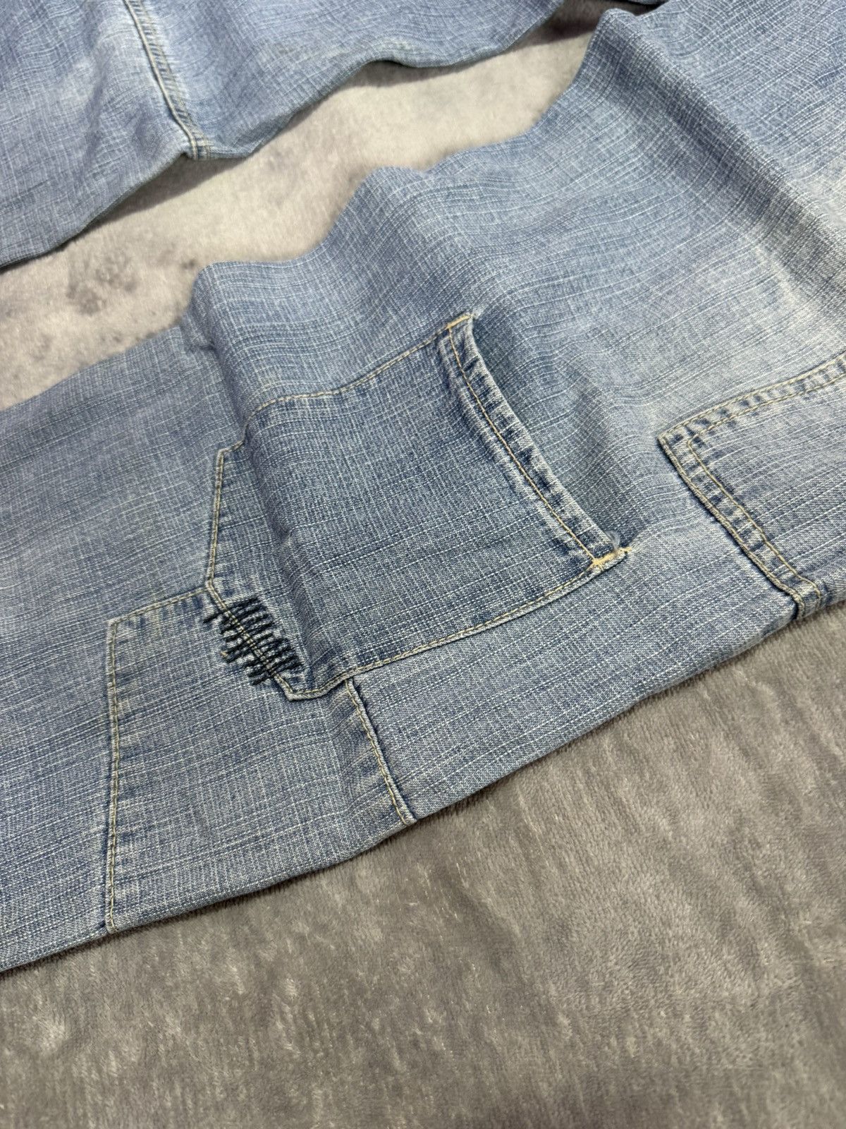 JNCO × Japanese Brand × Spyder Vintage Spider Web Poems Japanese baggy Cargo Denim Pants Size US 30 / EU 46 - 18 Thumbnail