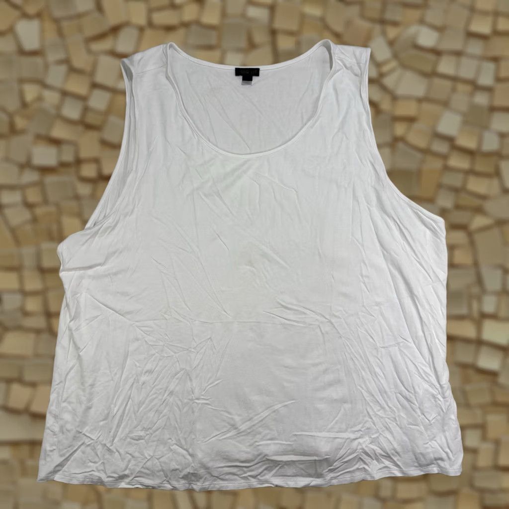 J. Jill J.Jill Wearever Collection Shirt Womens 4X White Sleeveless Tank Top Basic Plus Size XXL / US 16-18 / IT 52-54 - 1 Thumbnail