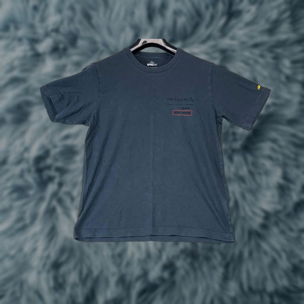 Uniqlo Uniqlo Shirt Mens M Blue SPRZ NY Jean Michel Basquiat Short Sleeve Crew Neck Graphic Print Slim T-Shirt Size US M / EU 48-50 / 2 - 1 Thumbnail