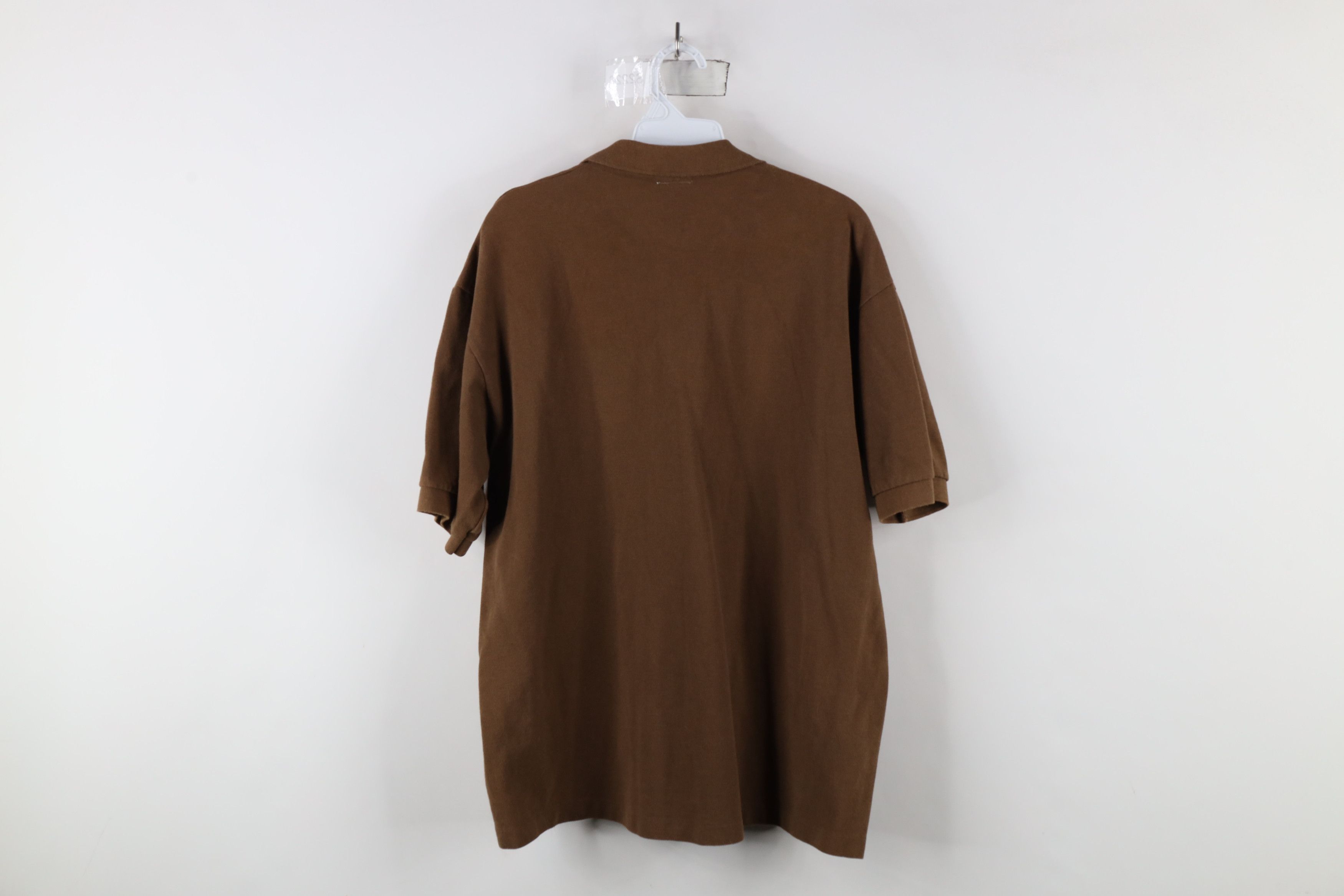 Tommy Hilfiger × Vintage Vintage 90s Tommy Hilfiger Pique Cotton Polo Shirt Brown USA Size US L / EU 52-54 / 3 - 8 Thumbnail