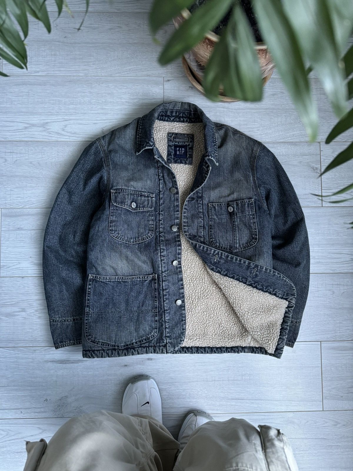 Gap × Vintage Vintage Gap denim Sherpa Jacket Size US M / EU 48-50 / 2 - 1 Thumbnail