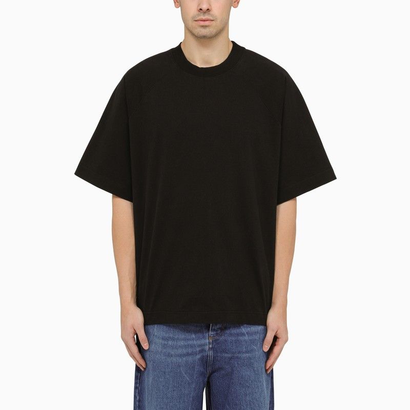 Image of Studio Nicholson Black Oversize Crewneck T-Shirt, Men's (Size Small)