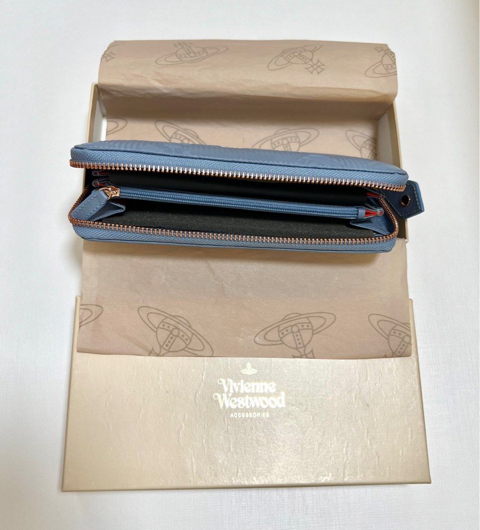 Vivienne Westwood Vivienne Westwood Long Zip Wallet Light Blue Size ONE SIZE - 7 Thumbnail