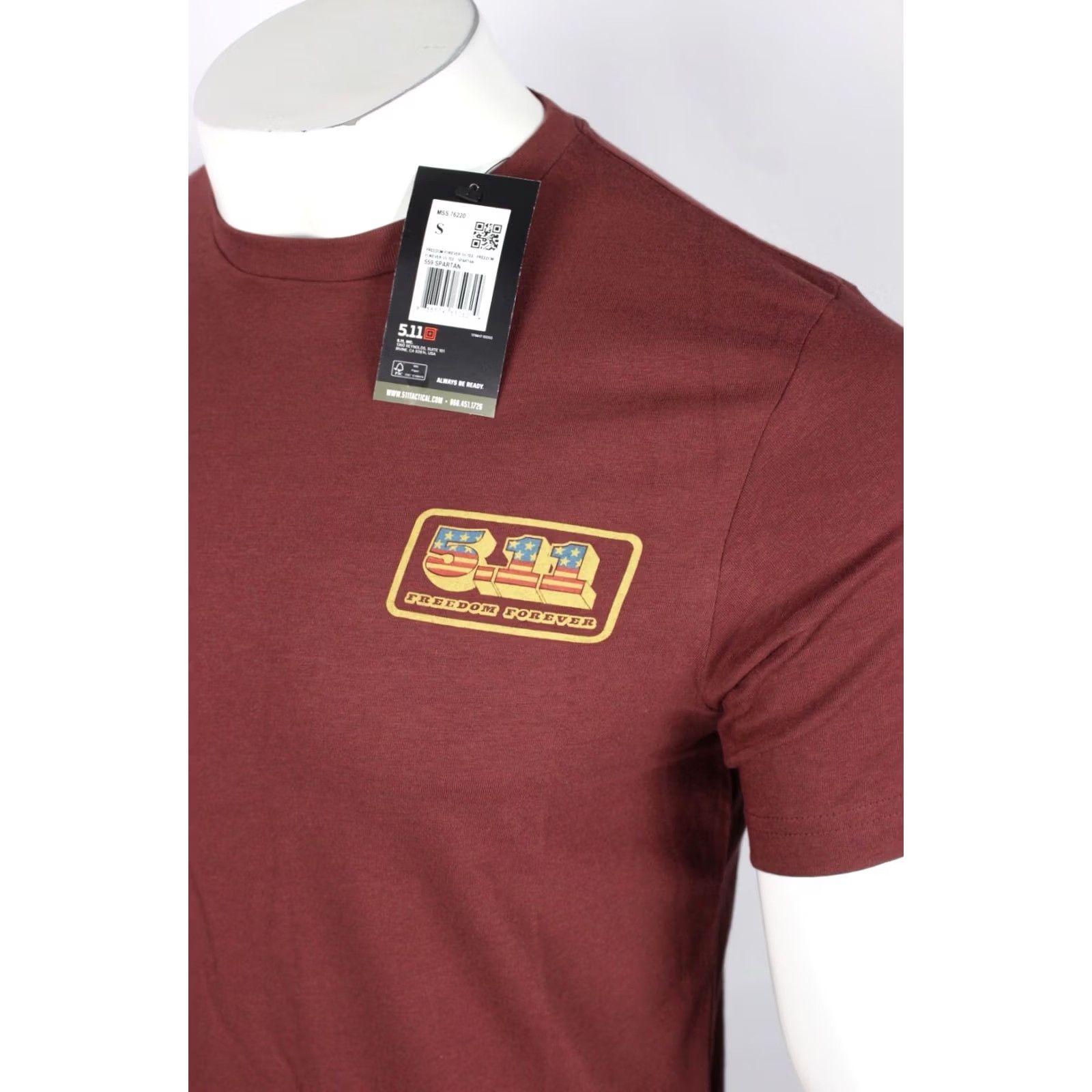 Vintage 5.11 Tactical Men's Freedom Forever Short Sleeve Tee Shirt Spartan Red Small Size US S / EU 44-46 / 1 - 4 Thumbnail