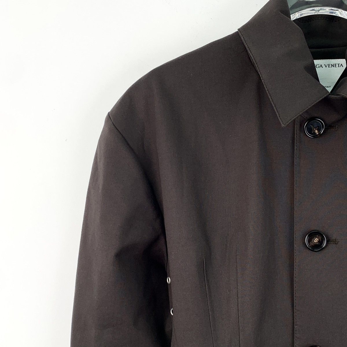 Bottega Veneta Bottega Veneta Dark Brown Cotton Belted Style Trench Coat Size XS / US 0-2 / IT 36-38 - 3 Thumbnail
