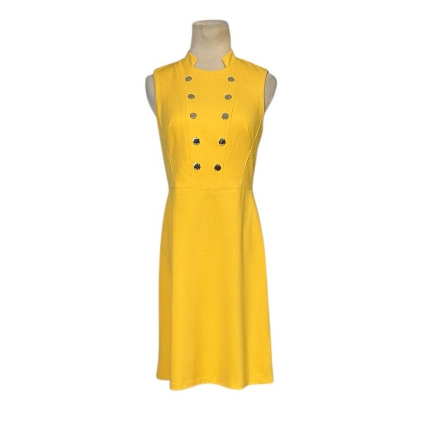 Tommy Hilfiger Tommy Hilfiger yellow crepe summer dress size 2 Size XS / US 0-2 / IT 36-38 - 12 Thumbnail