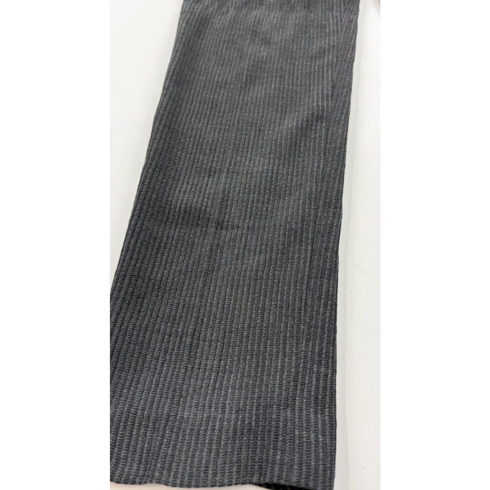 Donna Karan Donna Karan Essentials Dress Pants Womens 2 Gray Wool Blend Ribbed Textured Made in Italy Size 26" / US 2 / IT 38 - 2 Thumbnail