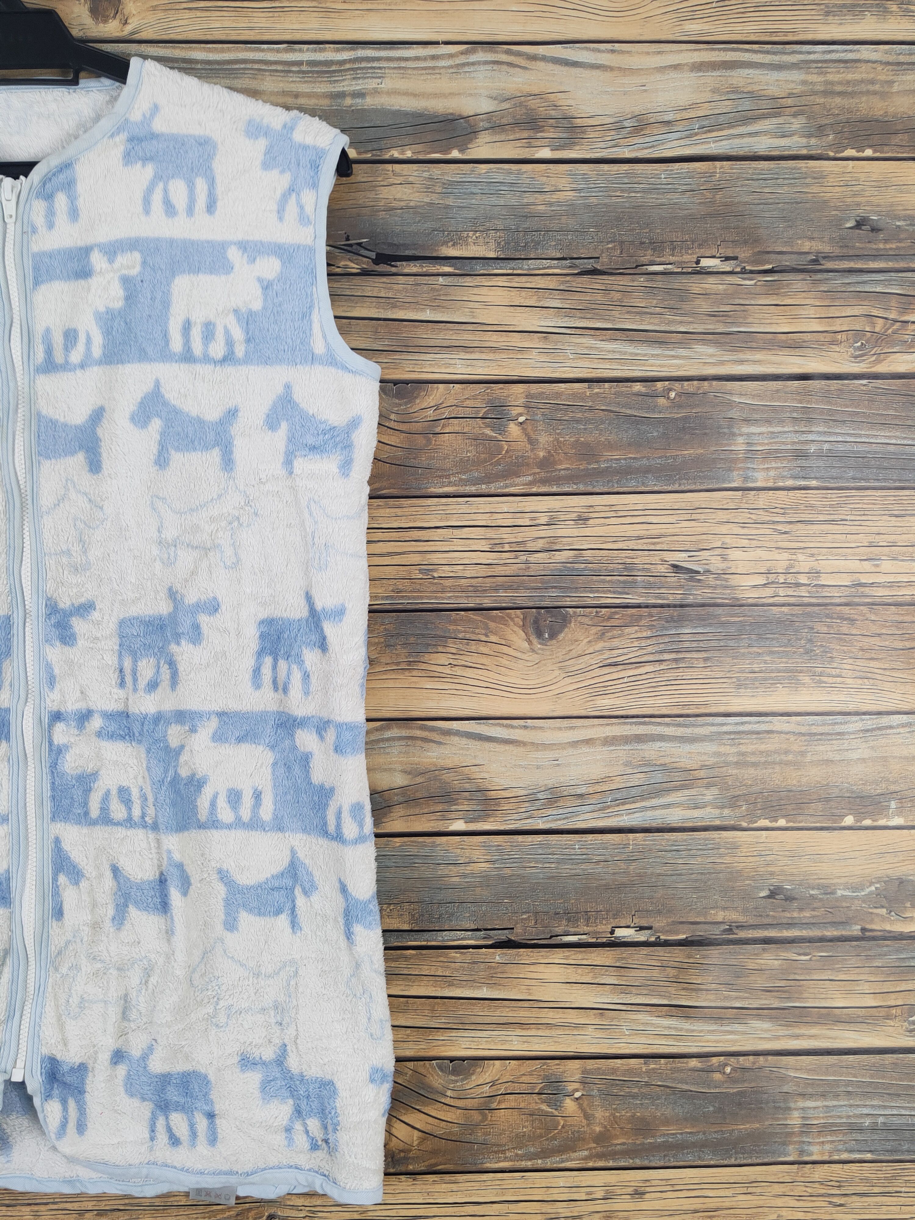 Japanese Brand × Vintage Vintage Design Japanese Brand Blue White Fur Mohair Vests Size S / US 4 / IT 40 - 5 Thumbnail